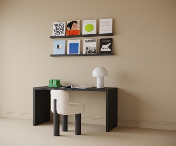 Modern Computer Desk And Chair-ID:758116013