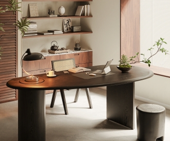 Modern Computer Desk And Chair-ID:278892044
