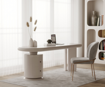 Modern Computer Desk And Chair-ID:590786937