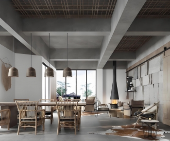 Wabi-sabi Style Dining Room-ID:774611001