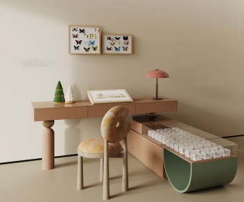 Modern Computer Desk And Chair-ID:170854095