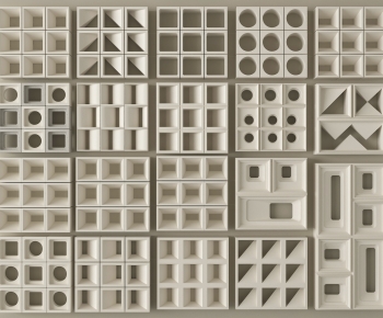 Modern Cement Brick Screen Partition-ID:749294048