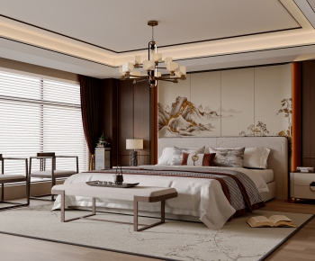 New Chinese Style Bedroom-ID:227319967