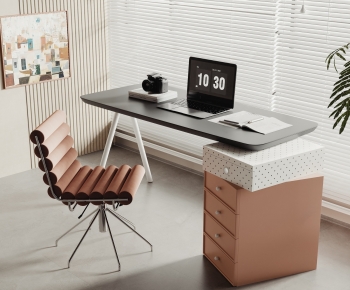 Modern Office Desk And Chair-ID:566485881
