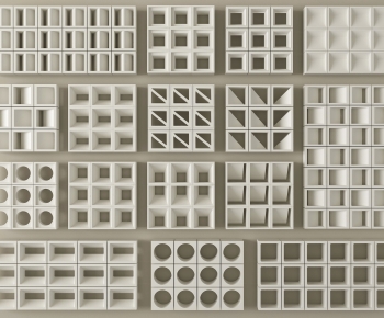 Modern Cement Brick Screen Partition-ID:187802081