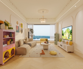 French Style A Living Room-ID:504579076