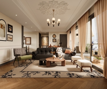 French Style A Living Room-ID:793776044