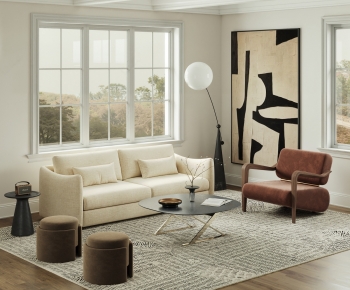 Modern A Living Room-ID:664156914