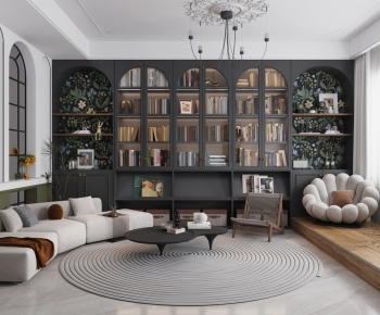 French Style A Living Room-ID:651840938