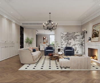 French Style A Living Room-ID:249103077