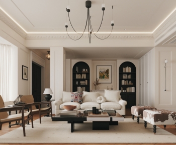 French Style A Living Room-ID:489187008