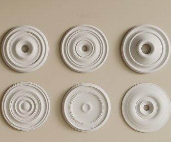 European Style Plaster Carved Top Plate-ID:600683938