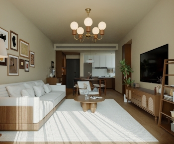 Modern A Living Room-ID:747611056