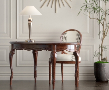 European Style Computer Desk And Chair-ID:646446949