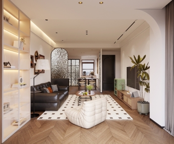 Modern A Living Room-ID:615607982