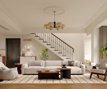 French Style A Living Room-ID:488739977