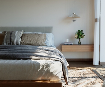 Modern Double Bed-ID:953491931