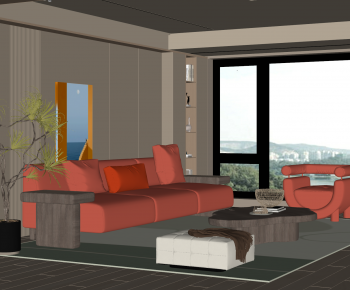 Modern A Living Room-ID:831484083
