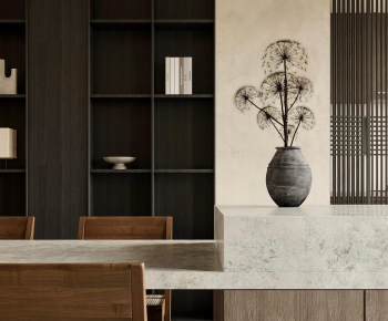 Wabi-sabi Style Dining Table And Chairs-ID:215826997