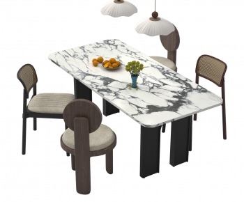 French Style Dining Table And Chairs-ID:429580263