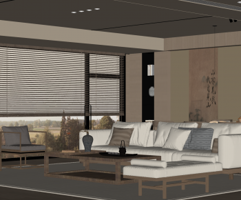 New Chinese Style A Living Room-ID:330309999