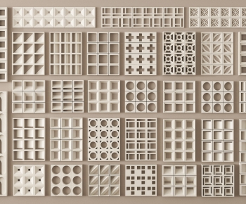 Modern Cement Brick Screen Partition-ID:485171082