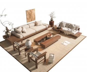 Wabi-sabi Style Sofa Combination-ID:218653927