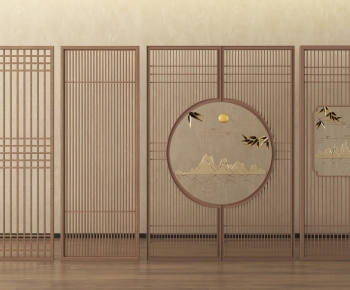 New Chinese Style Wooden Screen Partition-ID:710570845