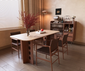 Wabi-sabi Style Dining Table And Chairs-ID:409460077