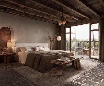 Wabi-sabi Style Bedroom-ID:634449962