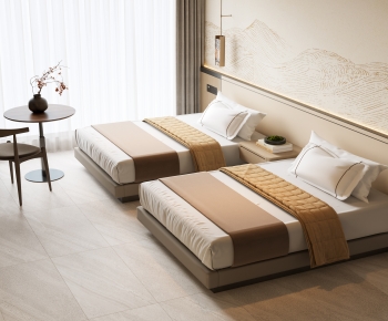 New Chinese Style Single Bed-ID:840536124