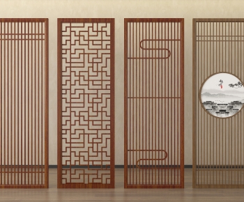New Chinese Style Wooden Screen Partition-ID:989859159