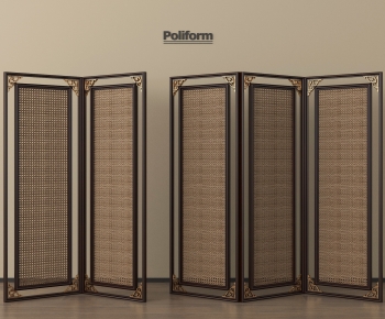 Wabi-sabi Style Wooden Screen Partition-ID:235657937
