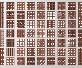 Modern Cement Brick Screen Partition-ID:377185111