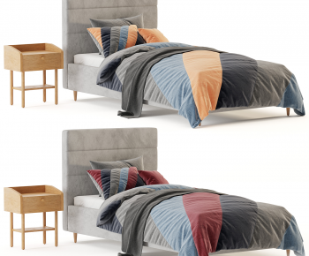 Modern Single Bed-ID:355899104