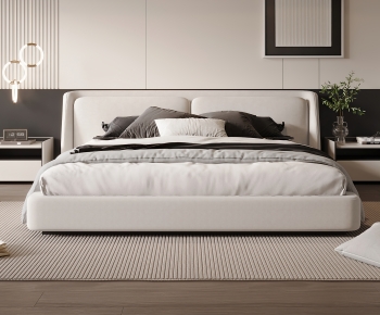 Modern Double Bed-ID:108536014