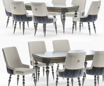 American Style Dining Table And Chairs-ID:440120946