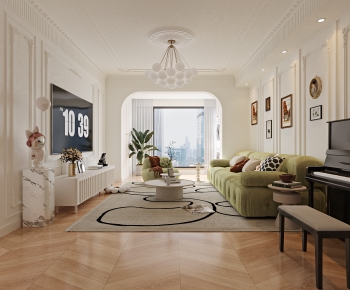 French Style A Living Room-ID:774525882