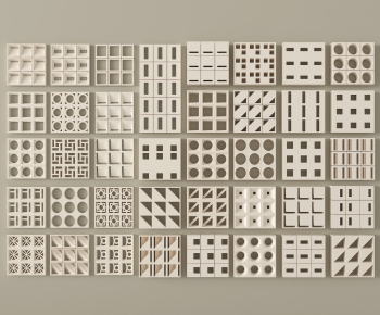 Modern Cement Brick Screen Partition-ID:465538986