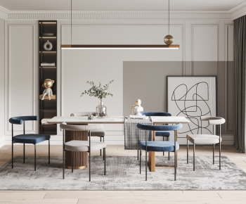 Modern Dining Table And Chairs-ID:907394897