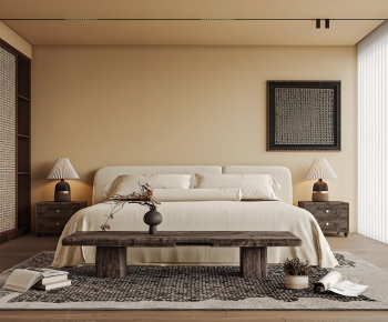 Wabi-sabi Style Bedroom-ID:434582959
