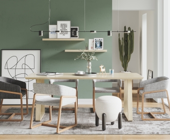 Nordic Style Dining Table And Chairs-ID:599494939