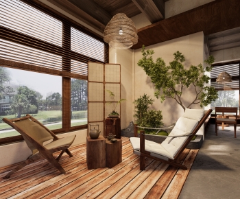 Wabi-sabi Style Leisure Balcony-ID:759203911