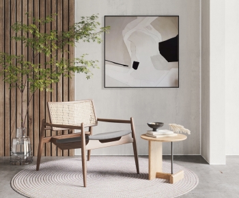 Wabi-sabi Style Lounge Chair-ID:128120907