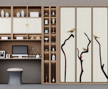 New Chinese Style Bookcase-ID:824860103