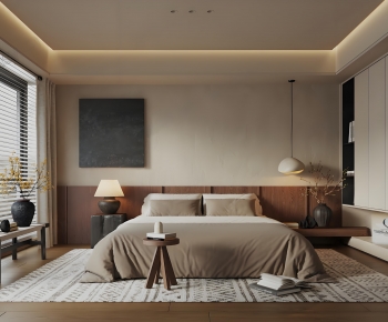 Wabi-sabi Style Bedroom-ID:442626003