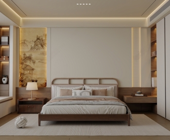 New Chinese Style Bedroom-ID:410621256