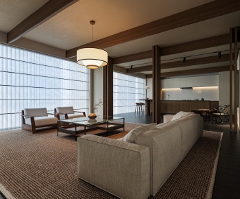 New Chinese Style A Living Room-ID:583158974