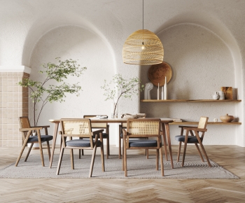 Wabi-sabi Style Dining Table And Chairs-ID:686142928