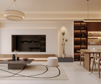 New Chinese Style A Living Room-ID:364526031